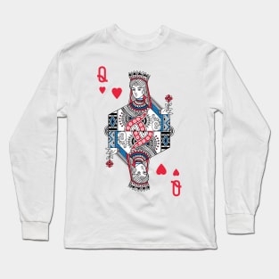 Queen Of Hearts Long Sleeve T-Shirt